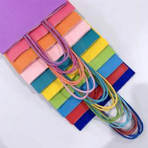 Sac cadeau de luxe coloré en papier kraft classique écologique KM 31*11.5*42cm avec poignées torsadées pour bijoux - Product Image 4