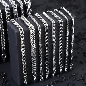 Dropshipping Shopify Stainless Steel <b>Cuban</b> <b>Link</b> <b>Bracelet</b> For <b>Men</b> Unisex Fade Resistant Washable Titanium Steel Chain - Product Image 5