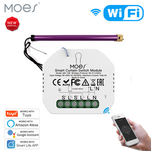โมดูลสวิตช์ม่านอัจฉริยะ Tuya 1 ช่อง ควบคุมด้วยเสียงผ่าน WiFi พร้อมตั้งเวลา สำหรับระบบอัตโนมัติบ้านอัจฉริยะ - Product Image 3