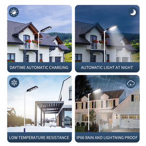 Lámpara <span class=keywords><strong>Solar</strong></span> <span class=keywords><strong>Led</strong></span> para exteriores, lámpara de calle, poste de iluminación, luz de calle <span class=keywords><strong>solar</strong></span>, nueva - Product Image 5
