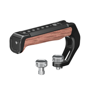 Top Handle Quick Release Handgrip for <strong>Camera</strong> Cage Rig 3/8" ARRI Locating Pins Black Lightweight Wood Aluminum Alloy Handle <strong>Grip</strong> - Product Image 6
