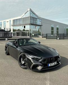 FORMercedes-benz SL63 Kit carrosserie SL63 mise à niveau <span class=keywords><strong>Style</strong></span> <span class=keywords><strong>Babos</strong></span> fibre de carbone lèvre avant jupe latérale diffuseur Spoiler sortie d'air - Product Image 2