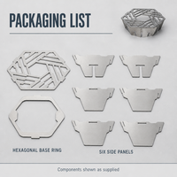 Paravent de cuisinière en acier inoxydable à six panneaux pour réchaud de camping, support de pot extérieur et équipement de cuisson