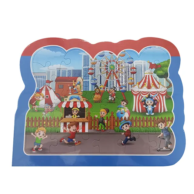 Hot Selling Personalized Custom Children DIY Puzzle Toys Cartoon Paper Cardboard Frame Puzzle for Adults