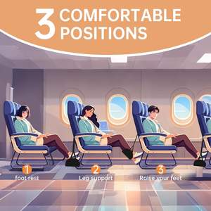 <span class=keywords><strong>Hamac</strong></span> de repose-pieds portable pour bureau et voyage avec support de jambe Accessoire de vol à main pour le sport et le divertissement - Product Image 5