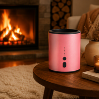 Chauffe-bougie électrique USB à intensité variable, en verre, avec base en aluminium de luxe, grand diffuseur de parfum sans flamme pour cire parfumée