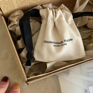 New Popular 100% GOTS Cotton Canvas <b>Drawstring</b> Bag Custom Natural Cotton Dust Bag <b>Pouch</b> with Logo Printing - Product Image 3