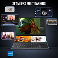 Portátil de Doble Pantalla Intel Core I7 9750H de Fabricación China al por Mayor, 16"+14" IPS Táctil, 16GB RAM, 1TB SSD, Notebook Empresarial