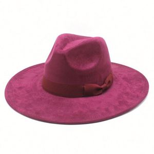Chapeaux Fedora en feutre suédé à large bord, nouvelle collection, design tendance, pour hommes et femmes, vente en gros - Product Image 1