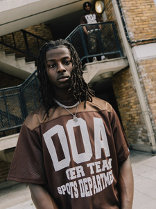 Maglietta Personalizzata con Stampa Digitale di Lettere e Logo per Squadre Scolastiche, Stile Retrò Oversize Hip Hop Originale Streetwear, Maglia da <span class=keywords><strong>Calcio</strong></span> per Uomo - Product Image 4