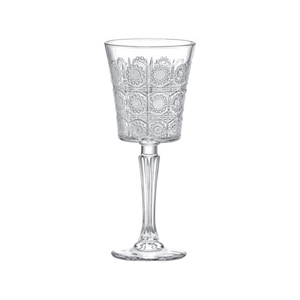 Copa de champán vintage de 205 ml con relieve floral, copa transparente con tallo para vino espumoso y vajilla de bar - Product Image 1