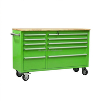 Système de rangement de garage, établi en acier de 55 pouces avec 10 tiroirs, armoire à outils roulante avec outils