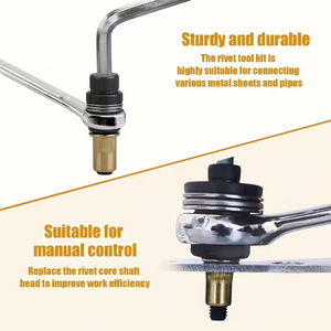 Manual Riveting Tool Kit 58Pcs M3 M4 M5 M6 M8 M10 Carbon Steel Rivet Nuts With Gun For Metal Fastening - Product Image 4