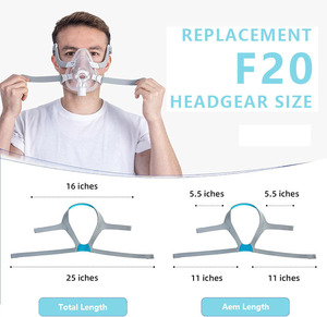 Máscara CPAP de Cara Completa con Arnés Compatible con la Máscara <span class=keywords><strong>F20</strong></span>, Suministros para Máscaras CPAP para Arnés de Máscara N20/<span class=keywords><strong>F20</strong></span>, con Clip Magnético - Product Image 5