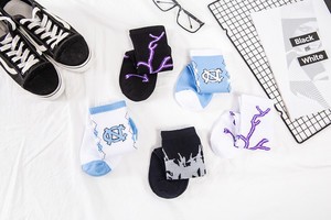 Vớ Chống Sét Màu Tím Mới Cho Nam Và Nữ Vớ Cotton Màu Harajuku Vui Vẻ Thời Trang Trượt Ván Thường Ngày Hip Hop Dễ Thương Cho Nữ - Product Image 2