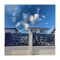 Pantalla de corte láser personalizada para vallas de Metal residencial, puertas de enrejado de jardín, hoja de aluminio
