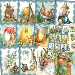 JAIIMAN 12 cartes 36 autocollants 4 enveloppes lapin inscriptible Cardstork bricolage artisanat Scrapbook <span class=keywords><strong>carte</strong></span> postale ensemble pour éphémères - Product Image 1