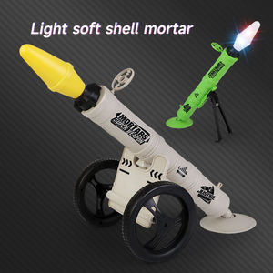 Juguete de Tiro 2 en 1 para Niños, Lanzador de Morteros de Balas Blandas, Modelo Militar de Cohete, Máquina de Burbujas Eléctrica para Niños - Product Image 2