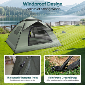 Lều cắm trại tự động bật lên, chống thấm nước, chống gió, dễ lắp đặt, gấp gọn tiện lợi dành cho <span class=keywords><strong>2</strong></span> hoặc 3 người - Product Image 3