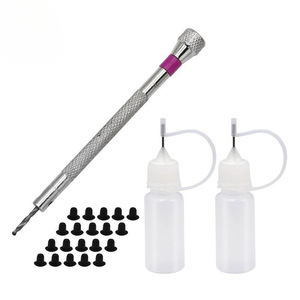 Outil de perçage manuel, tige de perceuse de 1.6mm avec bouchons en caoutchouc et bouteilles d'huile pour bouteilles en plastique, fournitures artisanales - Product Image 1