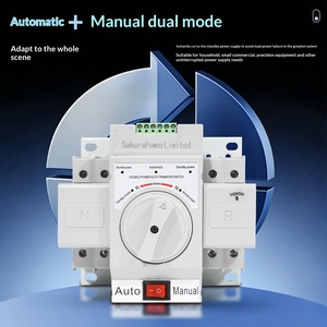 Interruptor de Transferencia Automática Tipo Disyuntor Miniatura de Doble Alimentación NLQ1-632P, CA 230V, Aplicaciones Monofásicas Domésticas, 2P 63A - Product Image 3