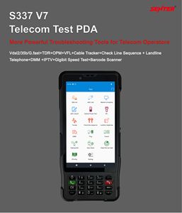 PDA DE PRUEBA DE TELECOMUNICACIONES S337 V7 para solución de problemas de línea de cobre y <span class=keywords><strong>fibra</strong></span>, medidor de prueba FTTx de operador de telecomunicaciones + tableta PC + teléfono móvil - Product Image 3