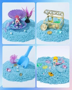 JITENG Ensemble de jeu artistique de sable magique doux, argile <span class=keywords><strong>à</strong></span> <span class=keywords><strong>modeler</strong></span> colorée et jouets de sable dynamique DIY - Product Image 3