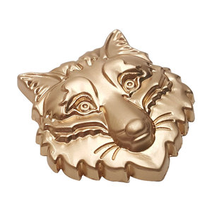 Botón de cabeza de lobo de alta calidad accesorios de ropa de botón cosidos a mano de metal personalizados - Product Image 4