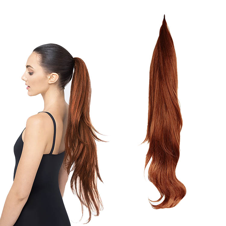 30" easy use Original Smooth Silky Straight Wave synthetic binding ponytails hair extension