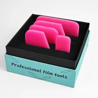 Kit de 5 raclettes PPF en coffret cadeau – Outils professionnels anti-rayures pour film de protection automobile, décapage de vinyle et nettoyage de vitres