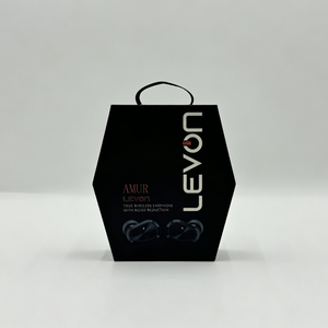 Levon Music True Wireless Earbuds Hexagonal Rigid Box With Handle Four-Color Printing <b>Consumer</b> <b>Electronics</b> Packaging - Product Image 2