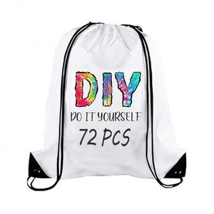 กระเป๋าเป้สะพายหลังแบบเชือกสีขาว กระเป๋าออกกำลังกายแบบใช้ซ้ำได้ กระเป๋าเชือกสำหรับกีฬา กระเป๋าเป้กีฬาแบบเชือกสำหรับโปรโมชั่น - Product Image 1