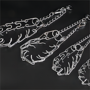 थोक विरोधी ब्रेक डॉग कॉलर धातु स्टील प्रूंग चोक चुटकी चेन टिकाऊ कुत्ते प्रशिक्षण कॉलर - Product Image 5