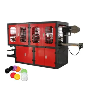 China New Design Hot Koop Automatische Plastic Beker Deksel produceren Machine Volledige Automatische Plastic Deksel Forming Machine