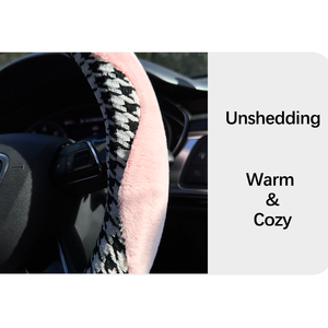 Xiangta nouveau daim <span class=keywords><strong>court</strong></span> en peluche d'hiver, volant en damier coloré de 15 pouces en forme de D circulaire, universel toutes saisons - Product Image 3