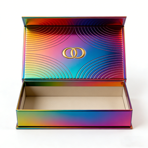 Strong Magnet Foldable Hard Paper Perfume <b>Box</b> with Four-Color Printing & Gold Foil Survives Rough Shipping - Product Image 5