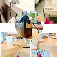 Gantungan Tas Bentuk Kupu-kupu Warna-warni Berkilau, Harga Pabrik, Bahan Zinc Alloy, Lipat, Penyangga Tas Meja