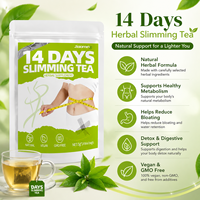 Teh Herbal Detox Pelangsing Perut Rata Cepat, Bakar Lemak dan Turunkan Berat Badan, Teh Campuran dalam Sachet atau Kantong