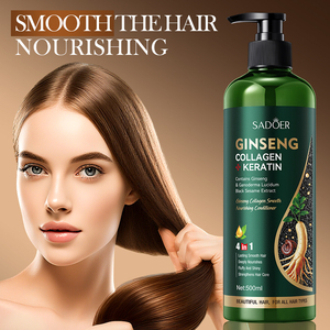 Acondicionador Nutritivo Suavizante con Colágeno y Ginseng SADOER, Esencia Herbal para Mejorar el Brillo y la Luminosidad del Cabello Seco, Productos para el Cuidado del Cabello y la Piel - Product Image 4