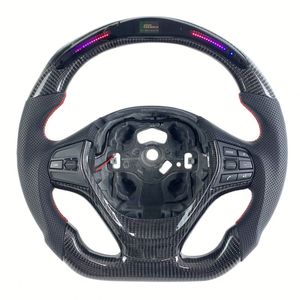 Volante de Fibra de Carbono para <span class=keywords><strong>BMW</strong></span> con LED y Alcántara, Compatible con F20 F21 F52 F30 F31 F34 F10 F11 F07 F18 F06 F12 F13 F01 F02 F26 X6 F16 328i - Product Image 1