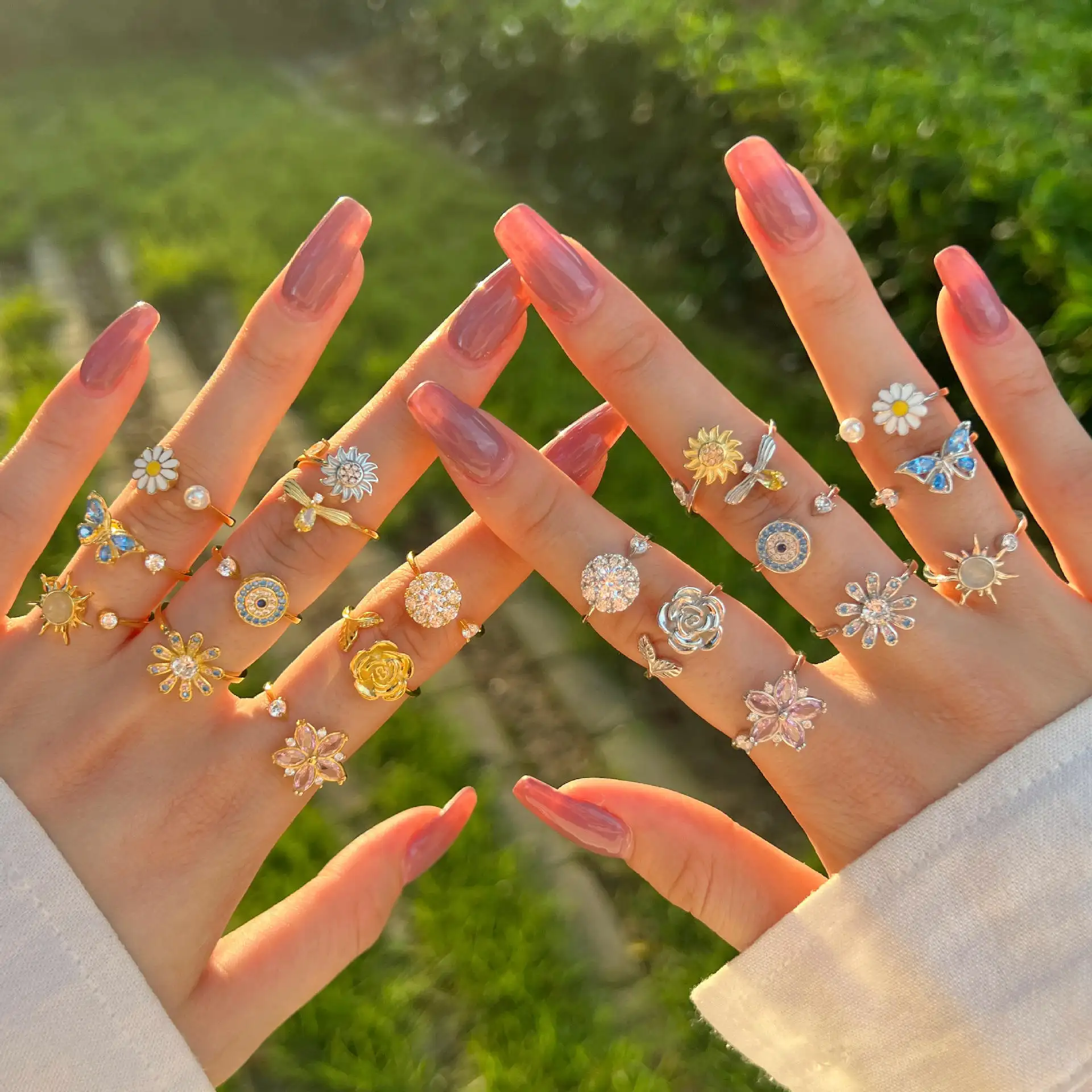 GR113 grosir perhiasan halus 925 cincin perak murni emas putih berlapis noda gratis zirkonia cincin pernikahan wanita untuk wanita