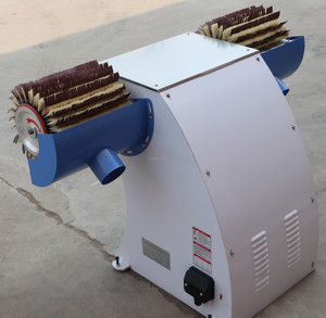 Machine à poncer le bois verticale à deux têtes, équipement multifonctionnel pour le débavurage et le ponçage des rampes d'escalier et des lignes de bois en bois massif - Product Image 4