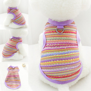 Chaleco para Mascotas Plegable, Transpirable y Cómodo con Rayas Onduladas Monocromáticas, Ropa de Verano sin Mangas para Perros, Tejido Suave para Perros Pequeños y Cachorros - Product Image 3