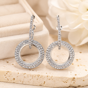 Orecchini Lunghi Geometrici con Strass per Donne, Gioielli Eleganti e Creativi alla Moda - Product Image 6