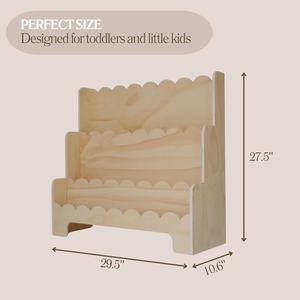 थोक अद्वितीय डिजाइन देहाती भूरे रंग के आधुनिक scallooloodler बुकशेल्फ़ - Product Image 2