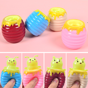 Pelota Blanda de Goma TPR con Forma de Oso de Miel Unisex, Juguete Sensorial Antiestrés para Aliviar el Estrés, Juguete de Compresión, Caja Divertida - Product Image 5