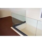 Système de garde-corps en verre sans cadre en aluminium à canal en U Reilbu pour la rampe d'escalier et de balcon