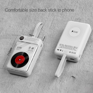 热门趋势 20000mAh 无线充电移动电源 智能大容量手机充电器 户外便携式显示屏（带电缆） - Product Image 4