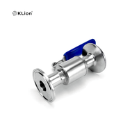Vanne à boisseau sphérique sanitaire manuelle à ouverture rapide en acier inoxydable KLION 304/316 de qualité alimentaire Q81F avec raccord à pince certifiée ISO DN8-DN100