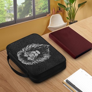 Luxury-Goods Custom Tote Bags Portable <strong>Carrying</strong> <strong>Case</strong> Lion Bible Cover Print Multi-Functional Polyester Protective Bible Bag Bags - Product Image 2